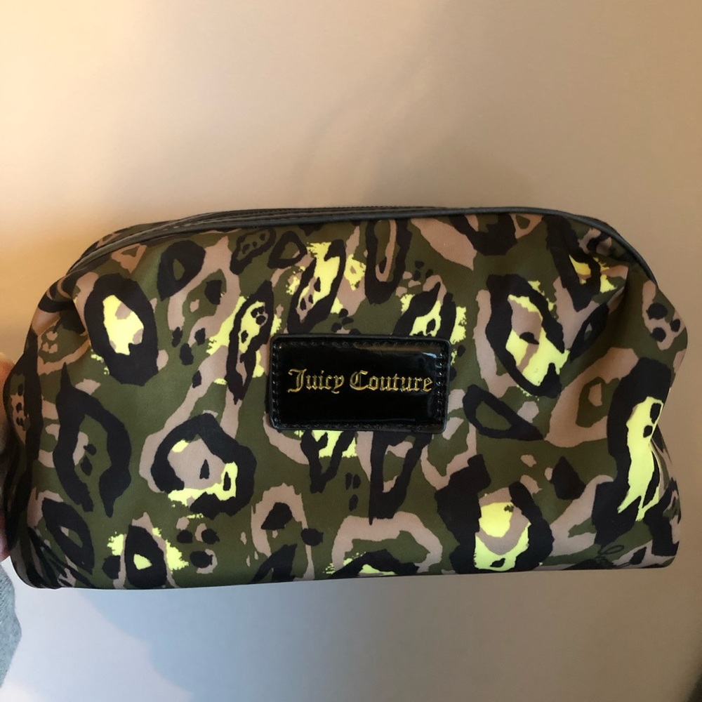 Juicy couture cosmetic bag cheetah print
